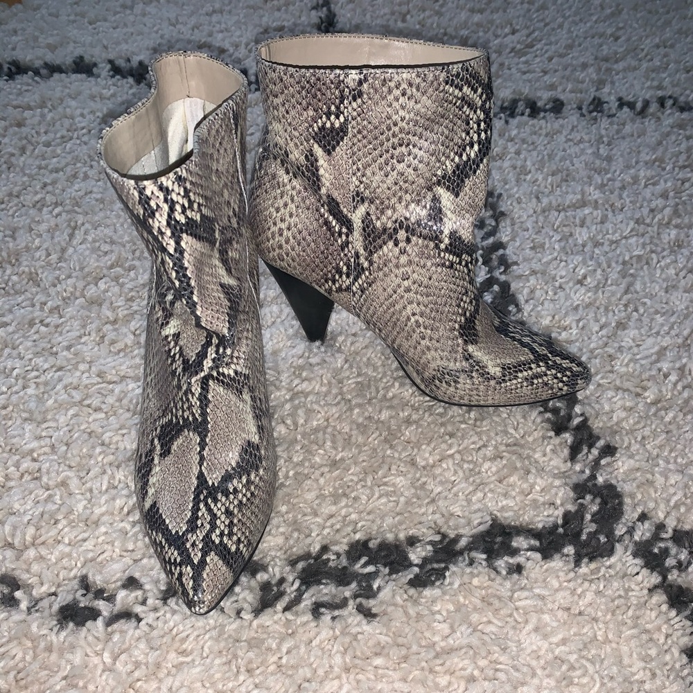 Snake Skin Ankle Boots